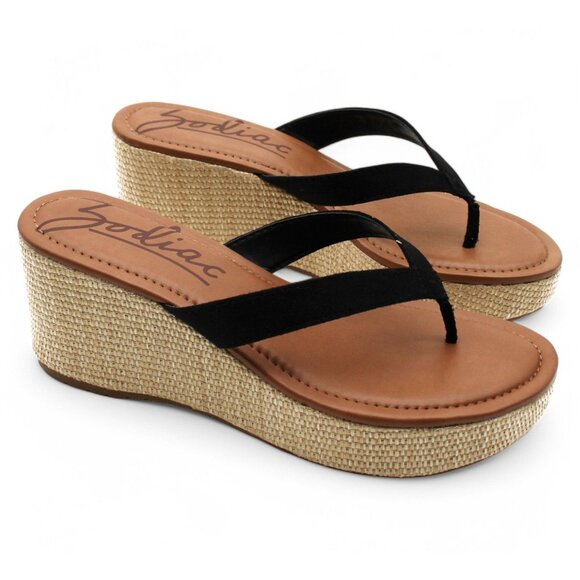 Zodiac Womens Rio Thong Platform Wedge Sandals - Picture 2 of 7